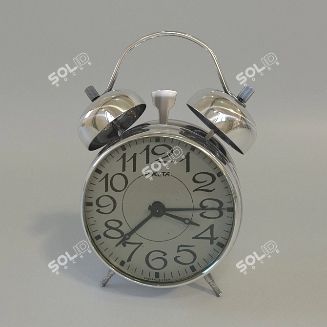 Retro Rocket Alarm Clock 3D model image 1