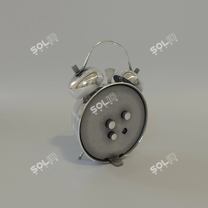 Retro Rocket Alarm Clock 3D model image 2