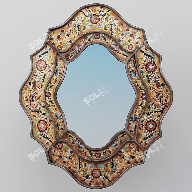 Handcrafted Spring Song Mirror 3D model image 1