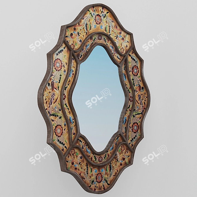 Handcrafted Spring Song Mirror 3D model image 2