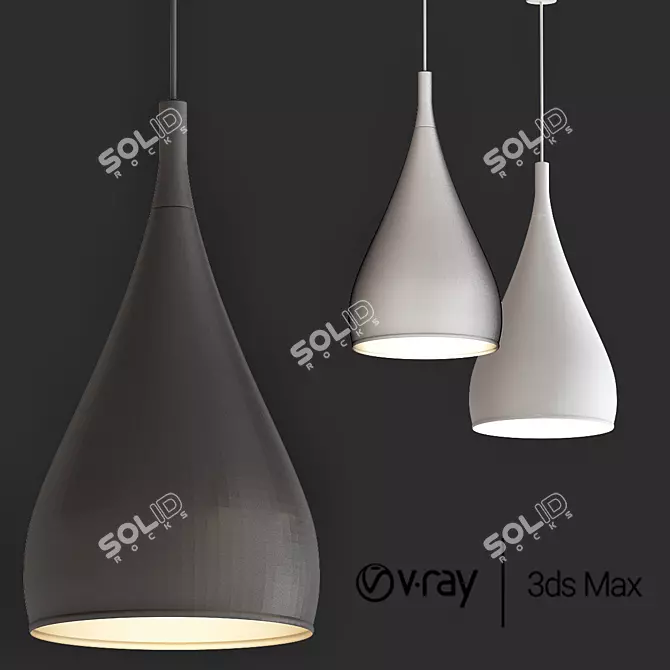 Artpad Modern Nordic Iron Pendant Lights 3D model image 1