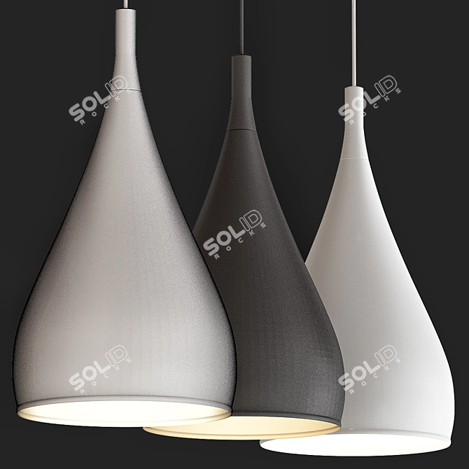 Artpad Modern Nordic Iron Pendant Lights 3D model image 2