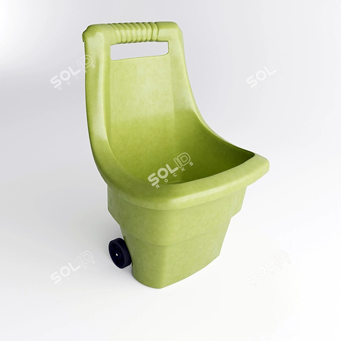 Versatile Plastic Garden Trolley 3D model image 2