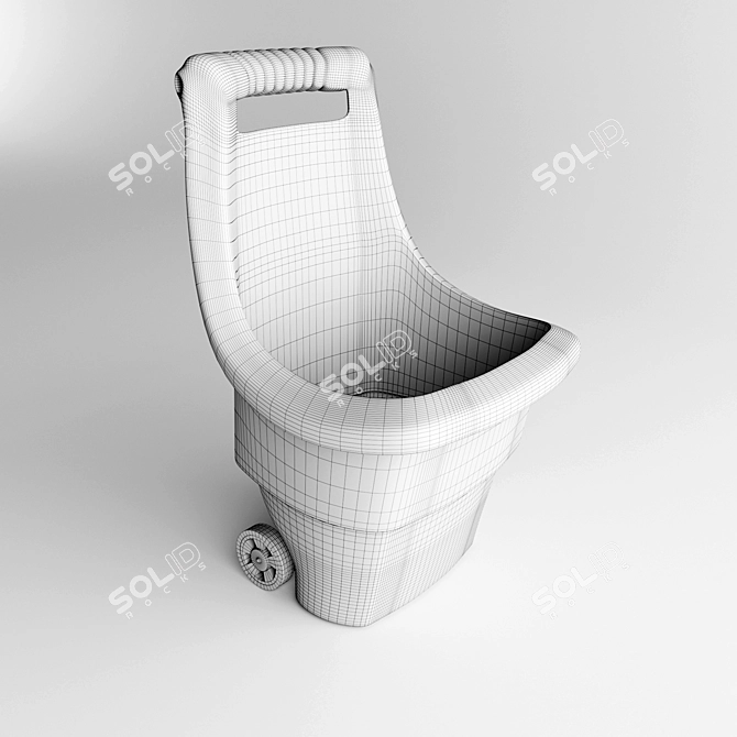 Versatile Plastic Garden Trolley 3D model image 3