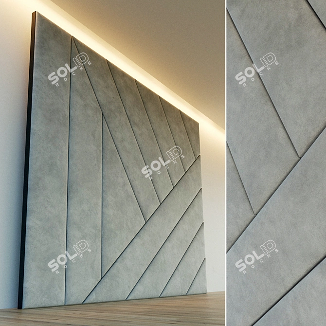 Metallic Molding Soft Panel 3D model image 1