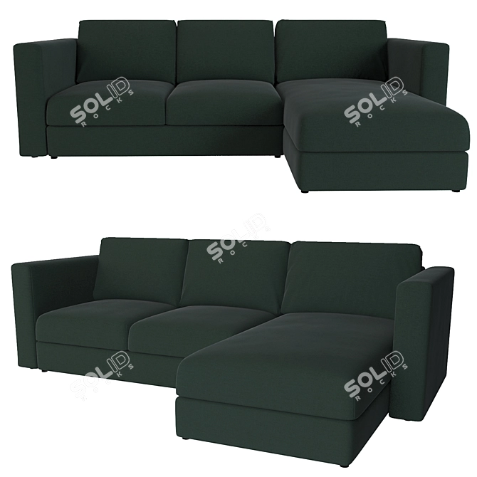 Ikea Vimle 3-Seat Sectional: Stylish and Versatile Solution 3D model image 1