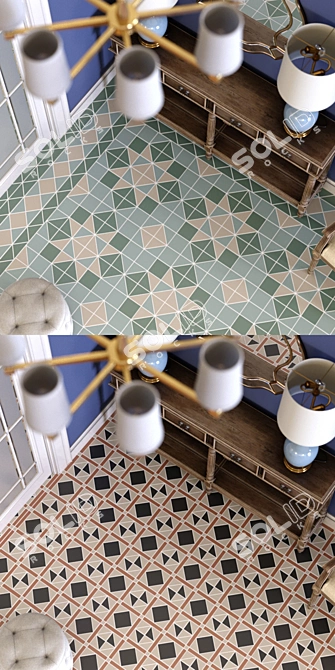 Victorian Tiles Set - Bratislava, Cascais, Sintra, Stockholm 3D model image 3