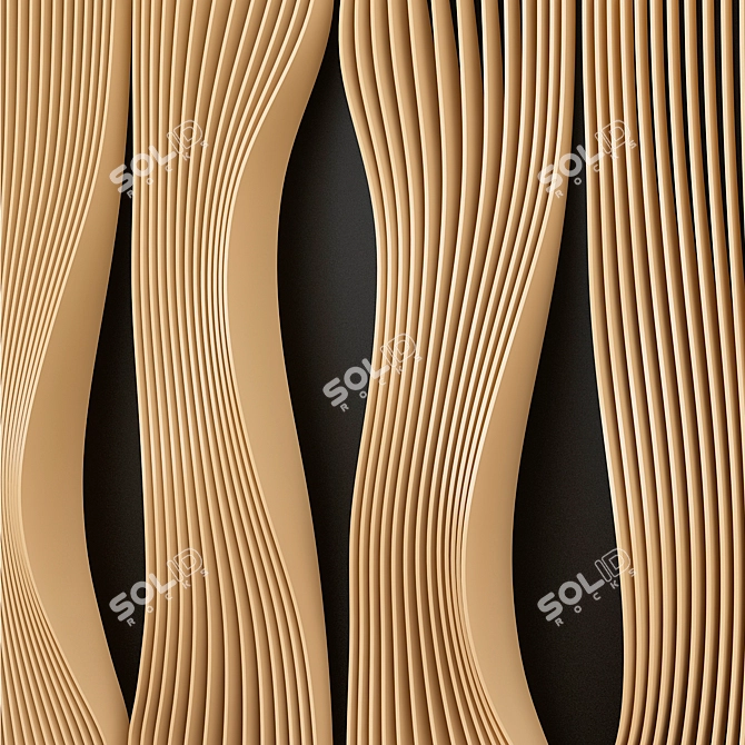 Elegant Parametric Wall Decor 3D model image 2