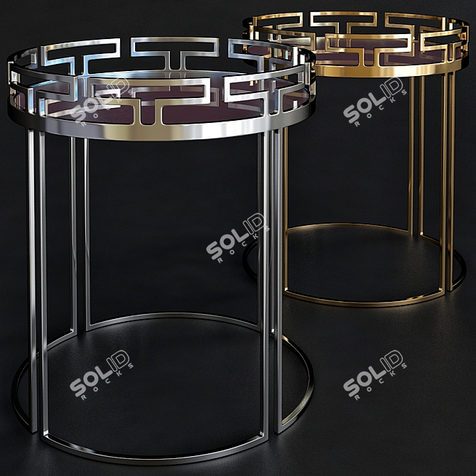 Doric Smooth Side Table 3D model image 1
