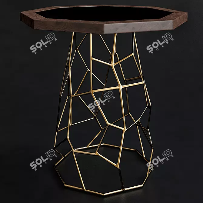 Modern Gaudi Side Table 3D model image 1