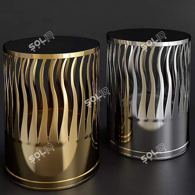 Sleek and Stylish Helios Side Table 3D model image 1