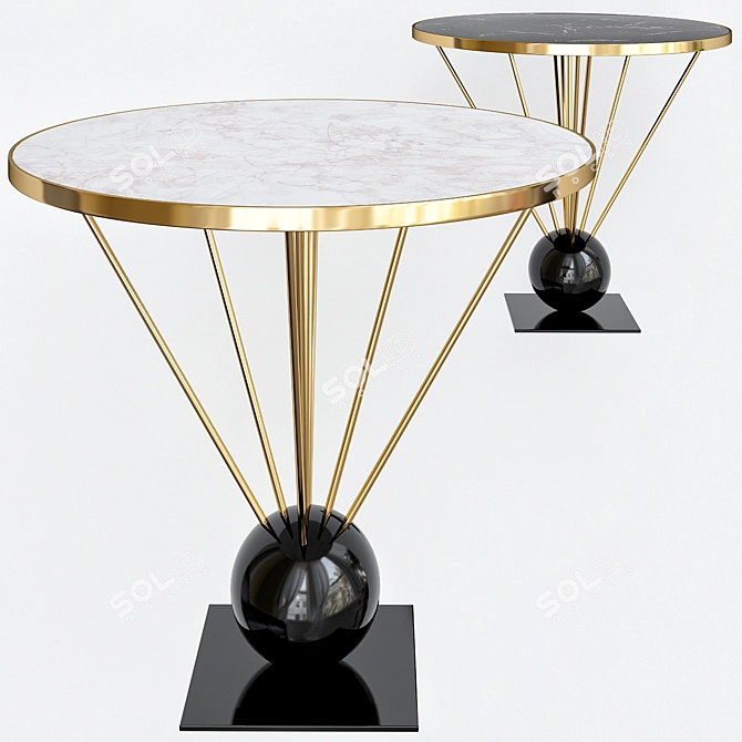 Starry Night Side Table 3D model image 2