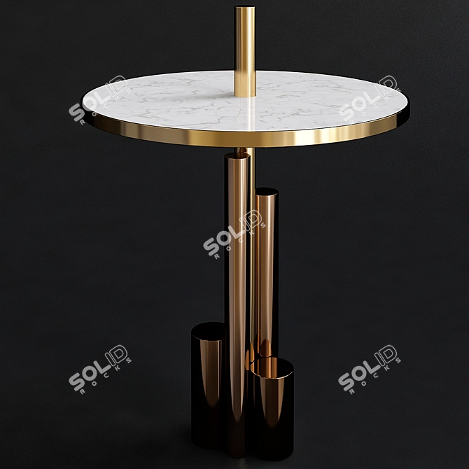 Elegant Dubai Side Table 3D model image 1