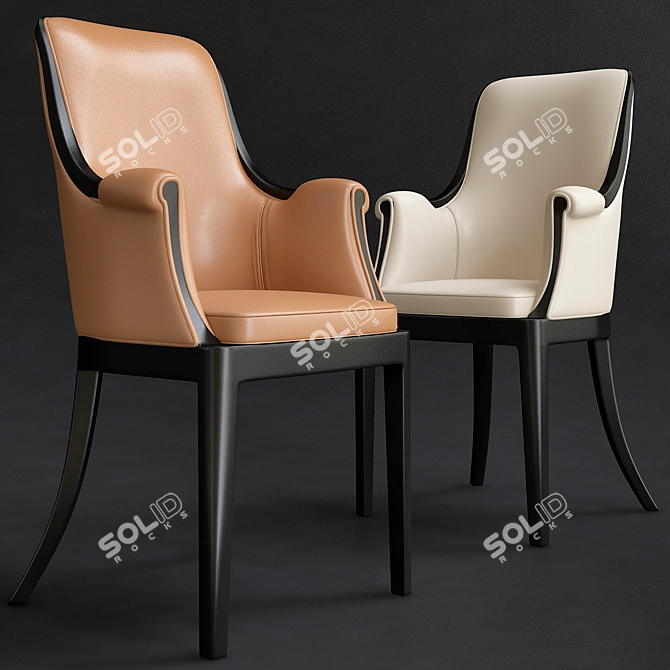 Exquisite Italian President Chair 3D model image 1