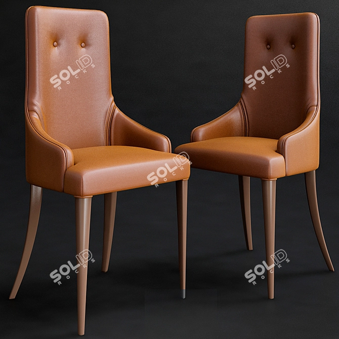 Sleek and Sophisticated Smania AURA Chair 3D model image 1