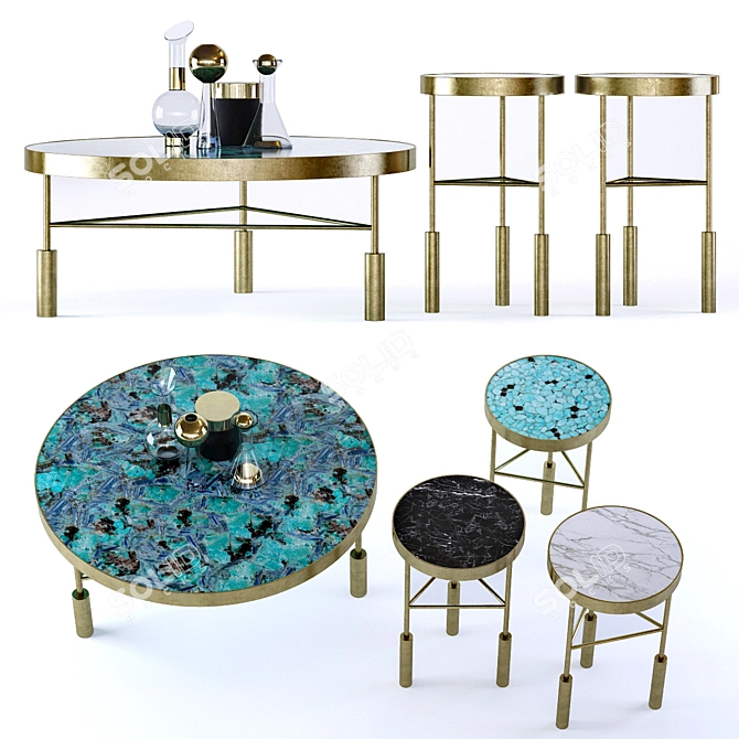 Sedona Tables by Kelly Wearstler: Modern Elegance for Your Space 3D model image 1