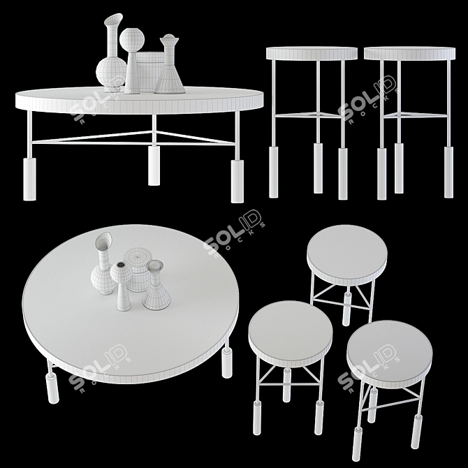 Sedona Tables by Kelly Wearstler: Modern Elegance for Your Space 3D model image 3