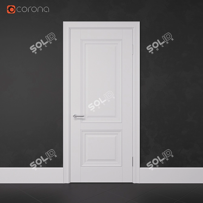 Elegant Status Interroom Door 3D model image 2