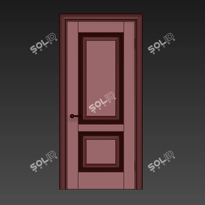 Elegant Status Interroom Door 3D model image 3