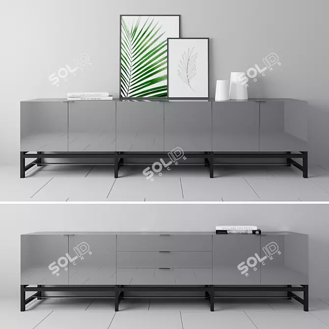 Harvey Gorizontal Sideboard: Timeless Design & Sleek Style 3D model image 1