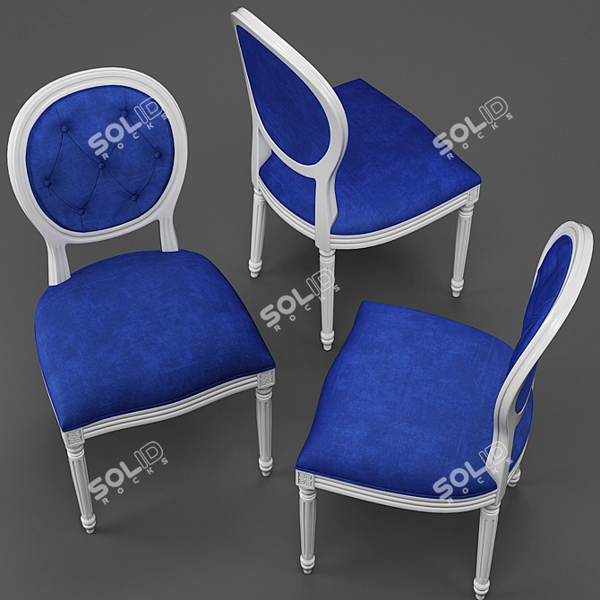Elegant French Style Dining Chair 3D model image 3