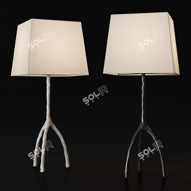 Minimalist Trepièd Table Lamp 3D model image 1
