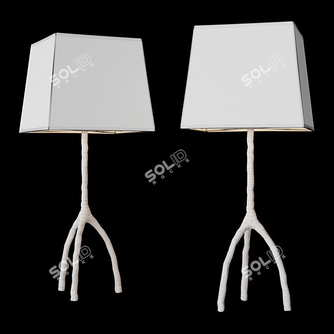 Minimalist Trepièd Table Lamp 3D model image 2