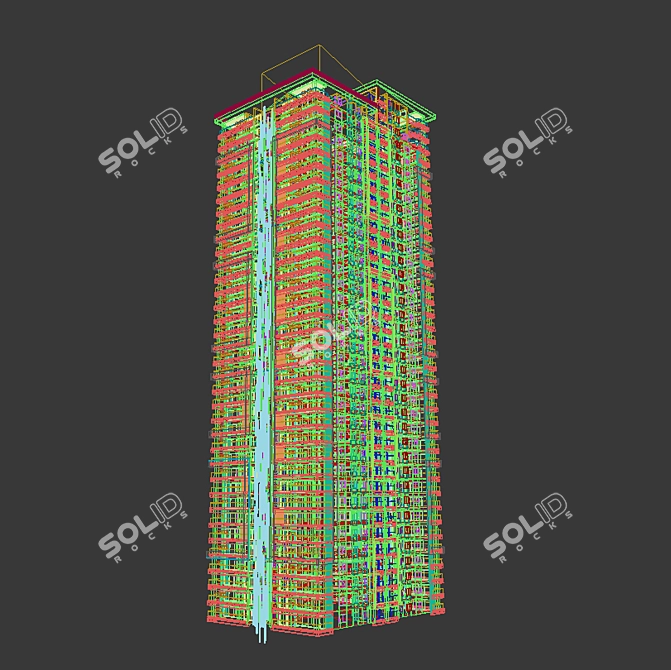 Contemporary Highrise Residence: 3dsmax 2015 + Vray 3D model image 3