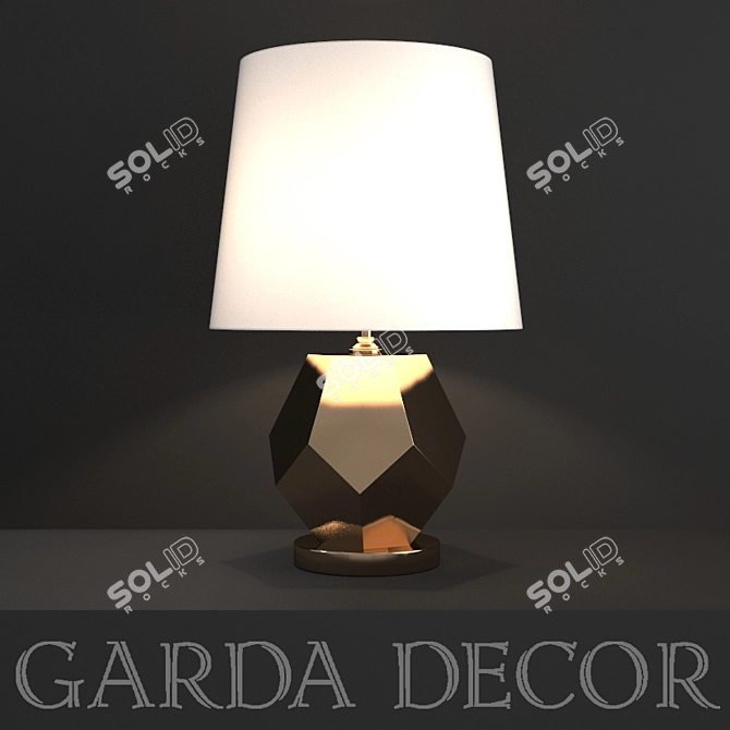 Golden Glow Desk Lamp 3D model image 1