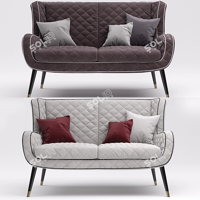 Modern Baxter Dolly Sofa 3D model image 1
