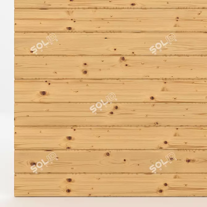 Pine Timber Imitation Board 3D model image 1