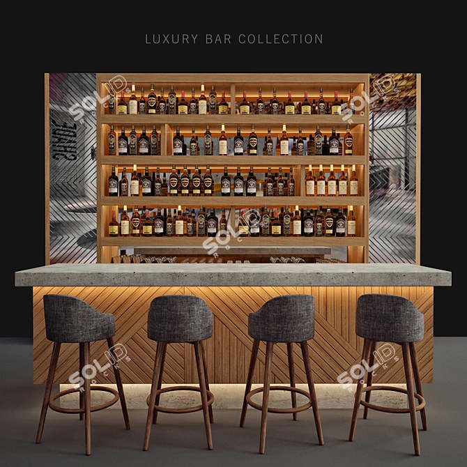 Luxury Loft Bar Collection 3D model image 1