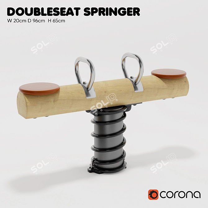KOMPAN Double Spring Swing 3D model image 1