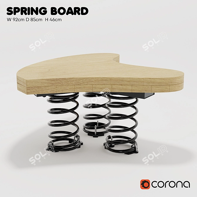  Kompan Springboard Rocking Chair 3D model image 1