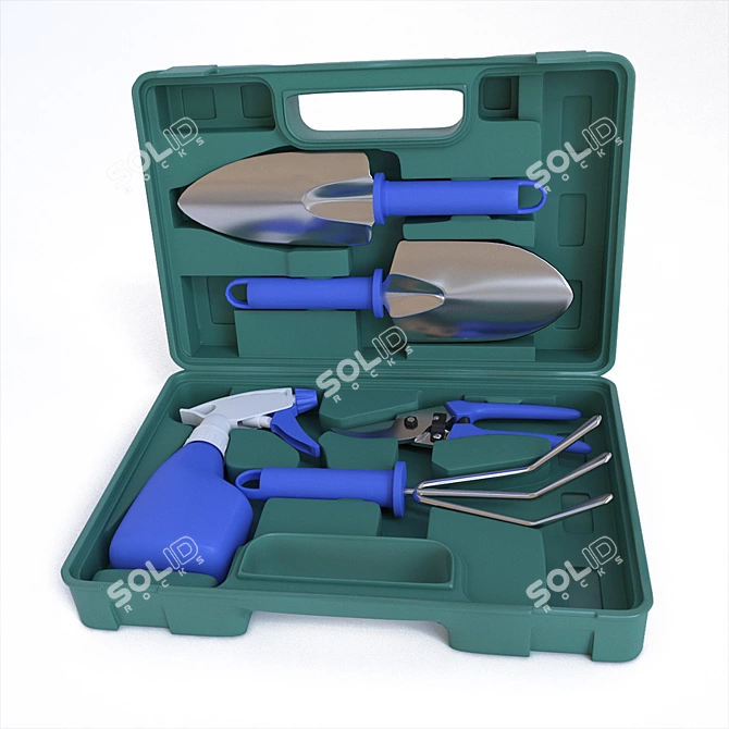 5-Piece Garden Tool Set - Versatile and Durable 3D model image 1