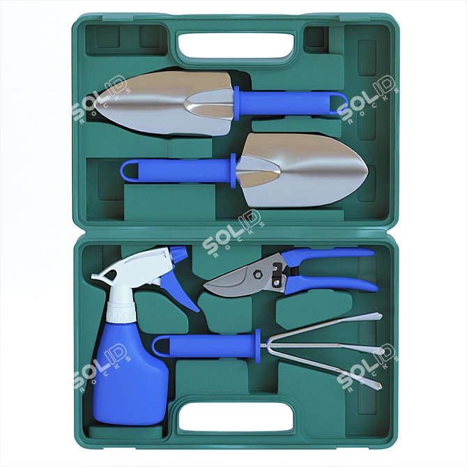 5-Piece Garden Tool Set - Versatile and Durable 3D model image 2