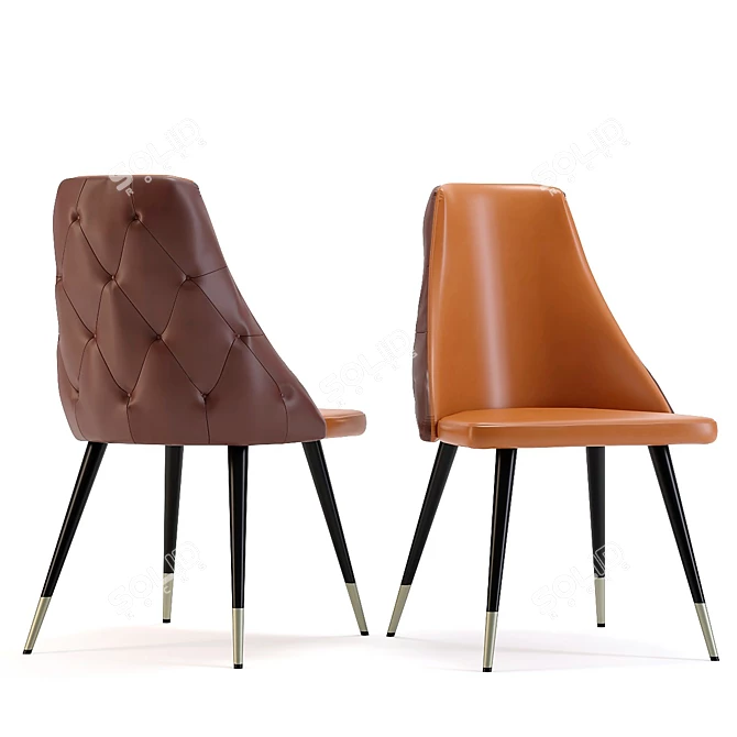 Urban Desire Brown Chair | Stylish Polyurethane Coated Seat 3D model image 1