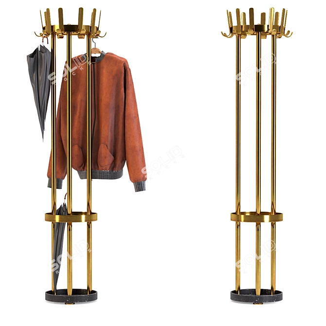 Glam Coat Stand 3D model image 1