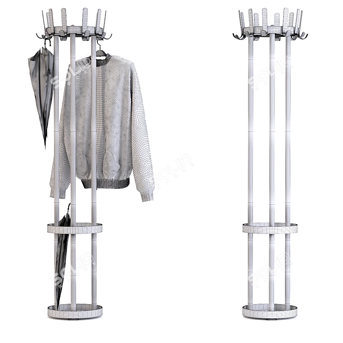 Glam Coat Stand 3D model image 2