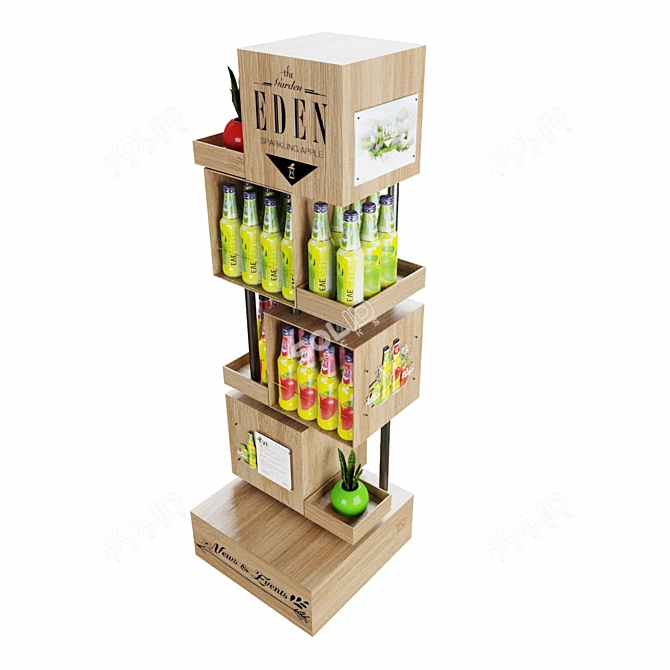 Floor Stand Display: Maximize Product Visibility 3D model image 1