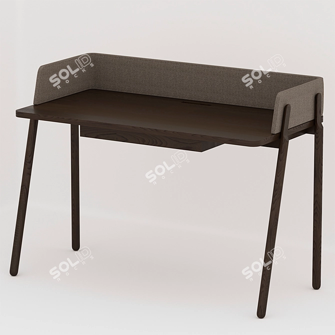 Modern Ash Writing Desk 3D model image 1