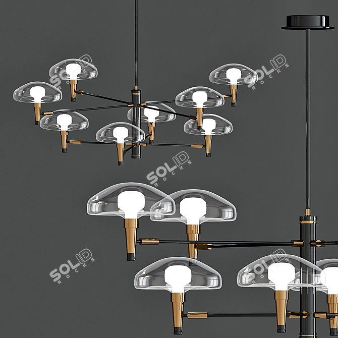 Nordic Glass Lampshade: Creative & Stylish 3D model image 1