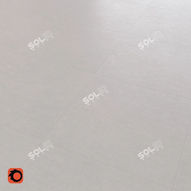 Kord Grey Textile Floor Tile 3D model image 1