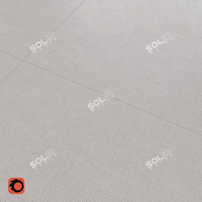 Kord Grey Textile Floor Tile 3D model image 3