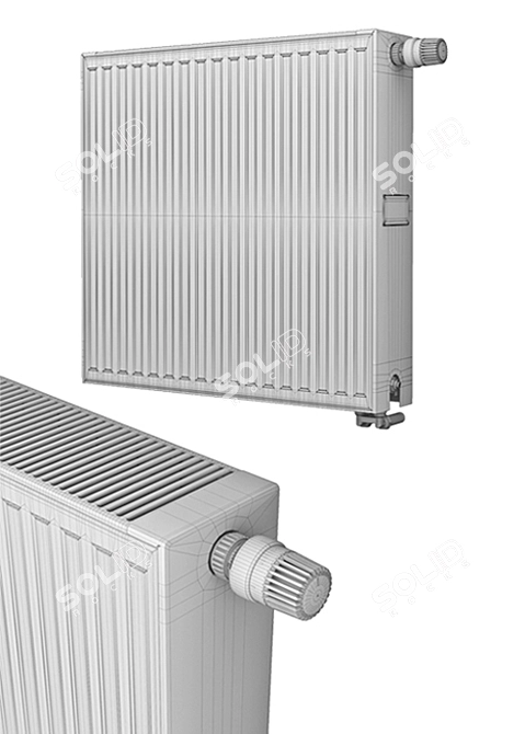 Kermi therm-x2 Profil Steel Radiator 3D model image 2