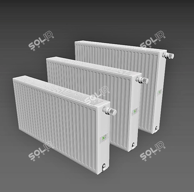 Efficient Steel Panel Radiator - Kermi Therm-x2 Profil L-80 3D model image 3