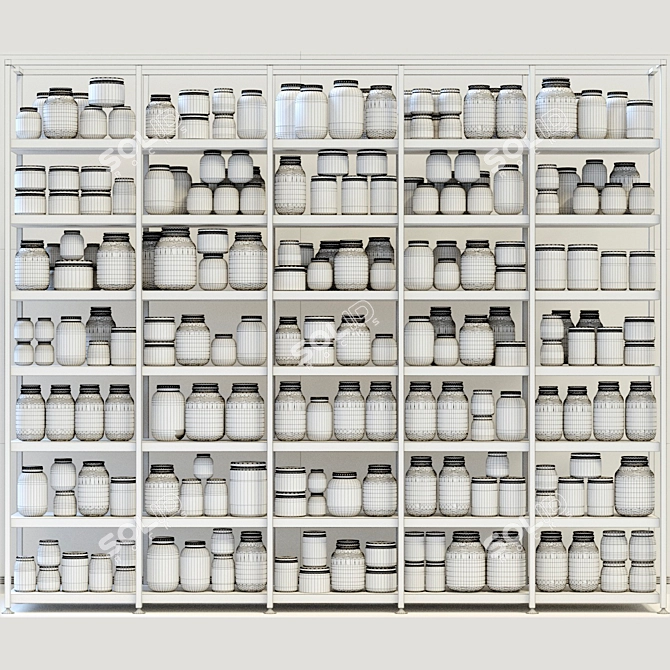 Versatile Spice Shelf: Organize and Display Your Groceries & Sauces 3D model image 2