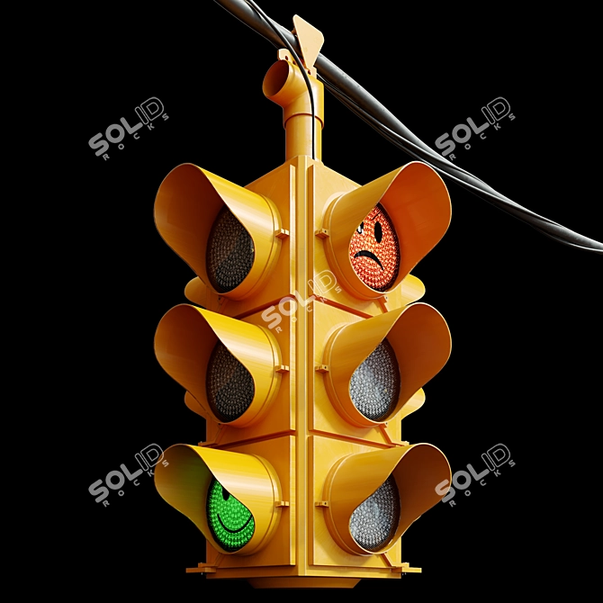 Multifunctional Traffic Light 3D model image 1