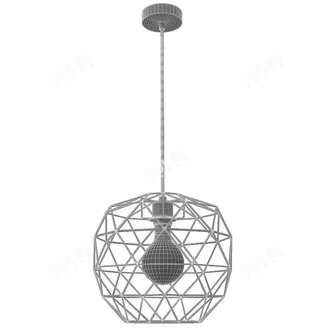 Elegant Crystal Suspension: LEROY MERLIN 3D model image 2