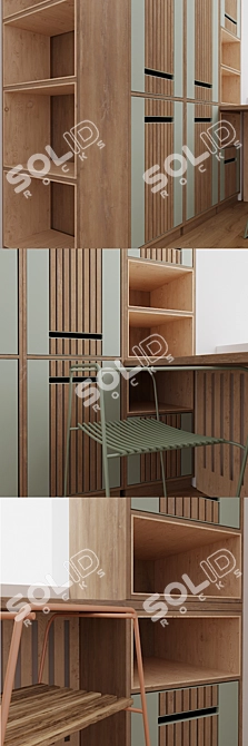 Kids Room Furniture Set 3D model image 2